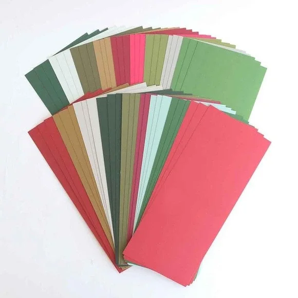 Anna Griffin 54 Pc. Slimline CHRISTMAS HOLIDAY Perfect Palette Double Sided - Picture 1 of 3